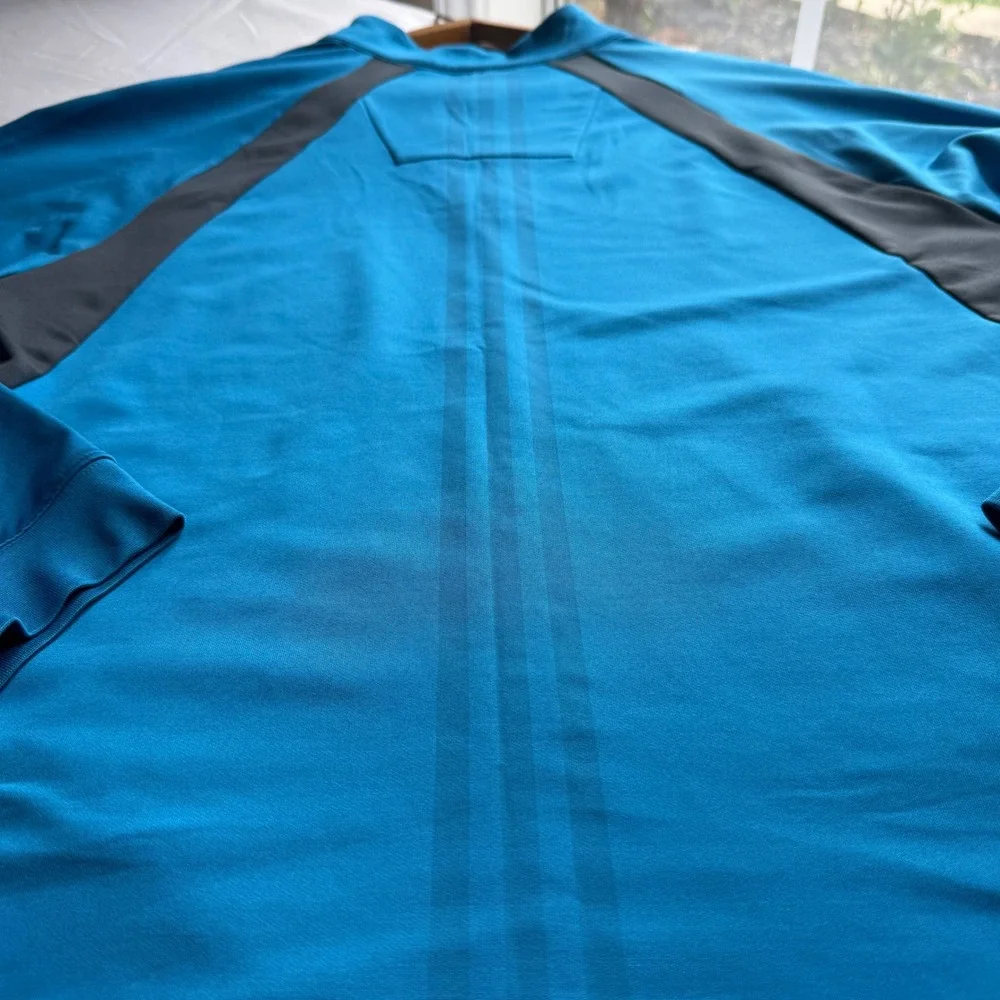 Adidas ClimaWarm Mens XL Blue Quarter Zip Pullover Golf Training Jacket Layering